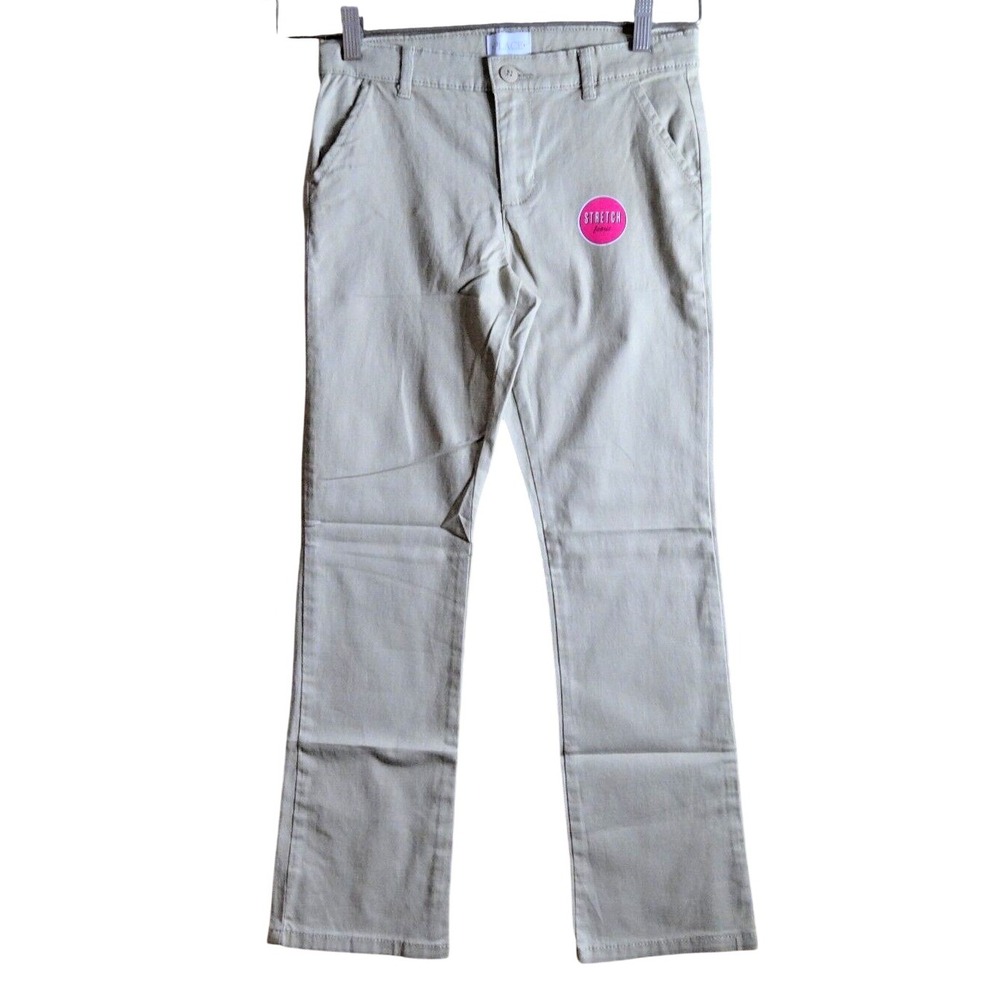 The Childrens Place Girls Sandy Beige Stretch Chino Pants Plus Size 10 NWT